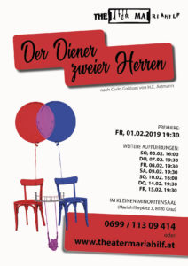 plakat theater mariahilf 2019 diener zweier herren